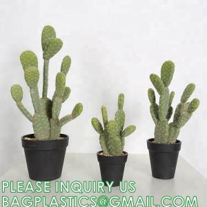 Quality Pear Cactus Artificial Cactus Fake Big Cacti Pick Tall Faux Bunny Ear Plants for Home Garden Office Store Decor wholesale