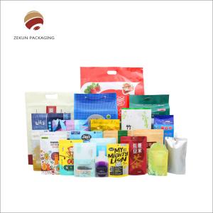 Quality Custom Printed Stand Up Pouches With Zipper Closure Multiple Extrusion Design wholesale
