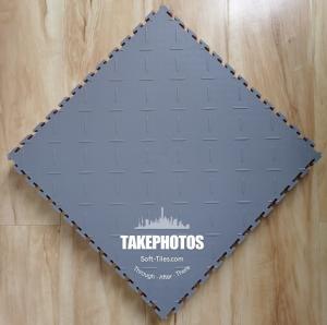 Quality Interlocking Vinyl Floor Tile 500*500mm Checker Plate Surface wholesale