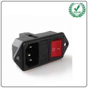 Quality AC Power Connector Inlet Socket LZ-14-F14 C14 10A 250V 3 Pin Plug Toggle Switch Wiring SDK wholesale