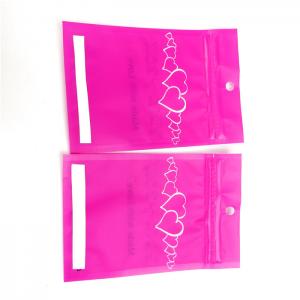 Quality pink Printed Three Side Sealed Mylar Pouch With Clear Transparent Window For Bracelets Packaging / jewelry wholesale