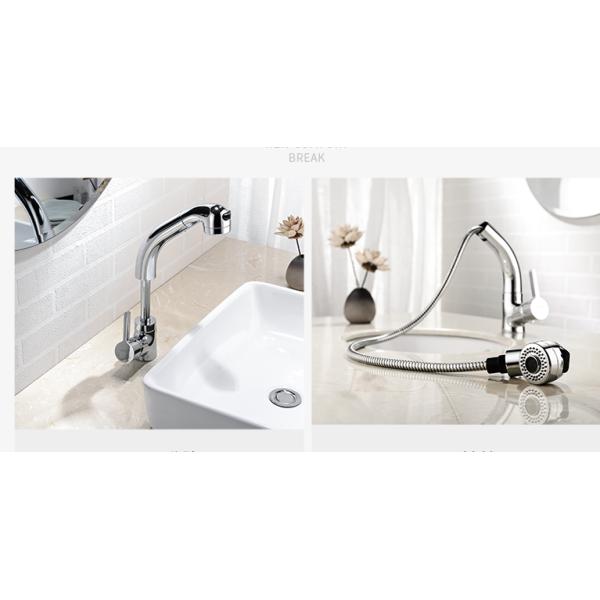CE Pull Out Kitchen All Copper Washroom Basin Faucet