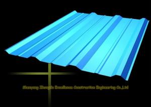 Quality Long Span Color Coated Metal Corrugated Roofing Sheets / PPGI Roof Steel Panels wholesale