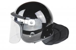Quality Police Flat Visor Anti Riot Helmet / Combat Helmet With Face Shield Chin Protector wholesale