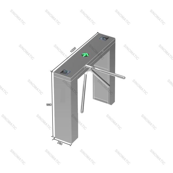 Bi Directional High Security Tripod Turnstile Dry Contact Control Signal Bridge Style