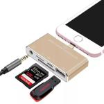 Lightning Adapter Card Reader Hub 5 in 1 Converter 8 Pin Lightning for iPhone 7