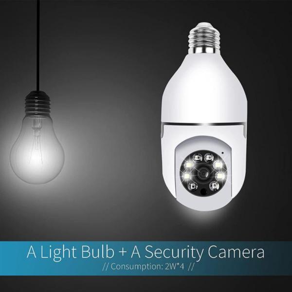 Glomarket Smart Indoor Auto Tracking Full HD Light Bulb Camera Ip Smart Wireless Indoor Camera With Light