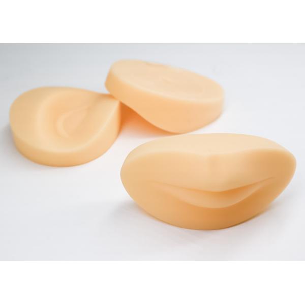 Yellow Silicone 3D Permanent Makeup Practice Skin Eyes And Lips Parts For Tattoo Mannequin Head