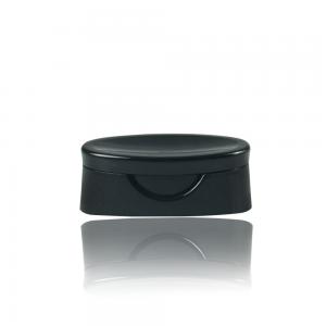 Quality 24/400 Black Flip Top Cosmetic Plastic Bottle Cap For Shampoo wholesale