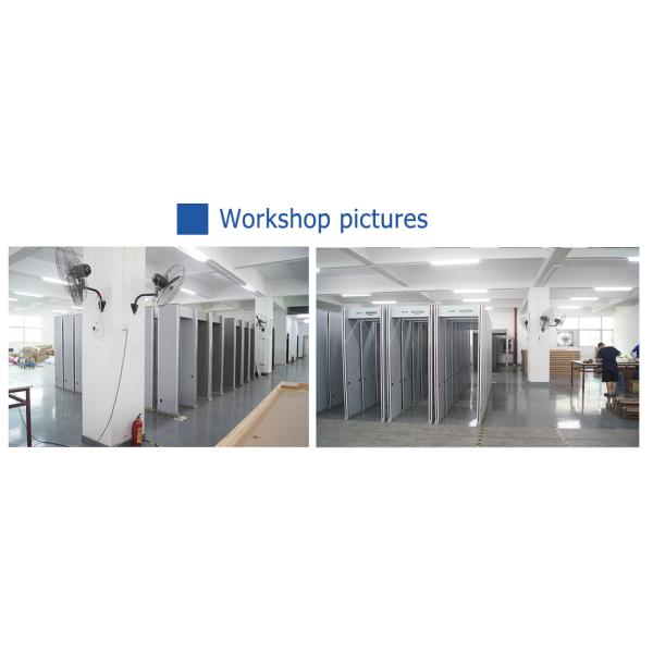 Uniqscan 6 Zones 2000 Sensitivity With PVC Material IP65 Gray Walk Through Metal Detector