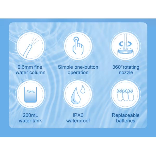 200ml Water Tank Nicefeel Oral Irrigator , Portable Water Jet Flosser