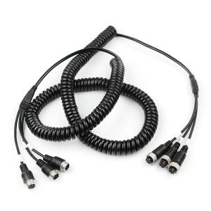 China PU Backup Reversing Camera Extension Cable Monitoring Spring Line 8 Meters on sale
