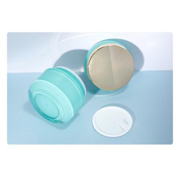 Customized Acrylic Bottles 100g Face Cream Jars Cosmetic With Screen Printing Logo Acceptable