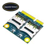 Dual TF Micro SD Card To Mini PCI-E Express With Half Bracket Memory Card Reader
