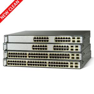 China NIB 24 Port 10gb Cisco Layer 3 Switch WS-C3750G-24PS-E cisco 24 port gigabit switch with poe on sale
