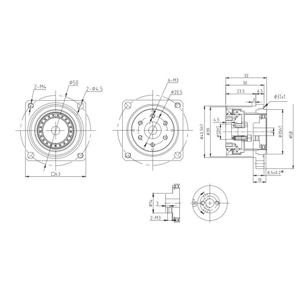 Lightweight Harmonic Drive Gear Box Harmonic Drive Reducer For Industrial Robots