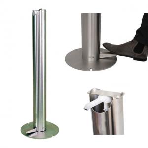Quality Stainless Steel Round Tube Foot Pedal Active Sanitiser Dispenser Stand Universal Sanitizer Pedal Operated Stand wholesale