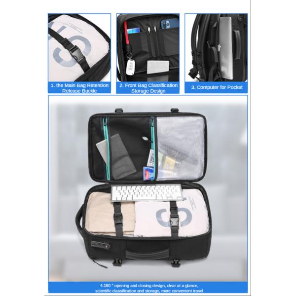 Wear Resistant Multifunctional Oxford Men Business Backpack 46*29*19cm