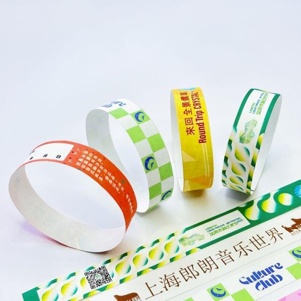 Cheap Waterproof and Bar Coding Tyvek Paper Event Wristbands Easy Identification for Smooth Check-in for sale