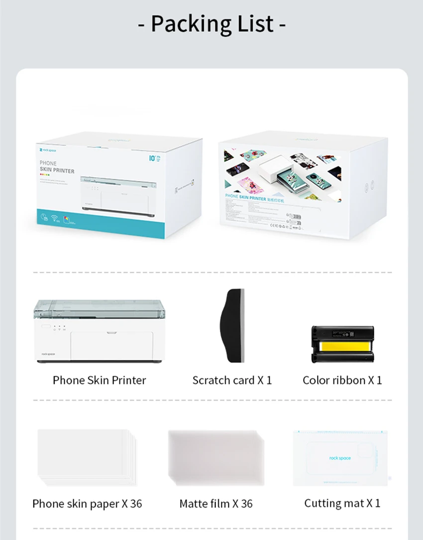 Bluetooth Mobile Back Sticker Printing Machine Compact