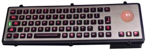Quality Custom usb keyboard / Backlit industrial keyboard with illuminated red trackball wholesale