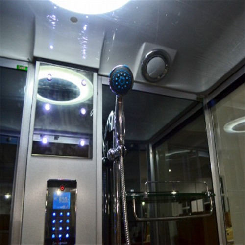 Tempered Glass Rectangle Steam Shower Tub Combo With Computer Controlled