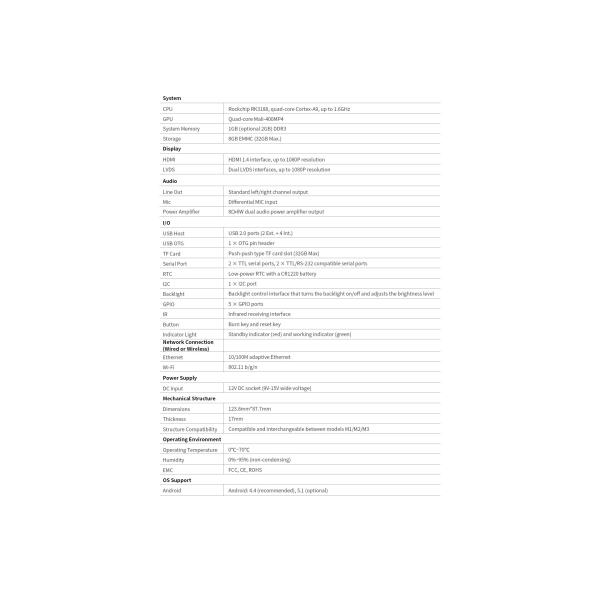 M2 Smart Commercial Display Board Infrared receiving interface EMC FCC, CE, ROHS