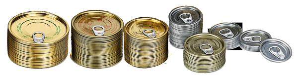 Cheap Custom Smooth Tinplate Easy Open Ends For Canned Food In Silver Or Custom Colors for sale