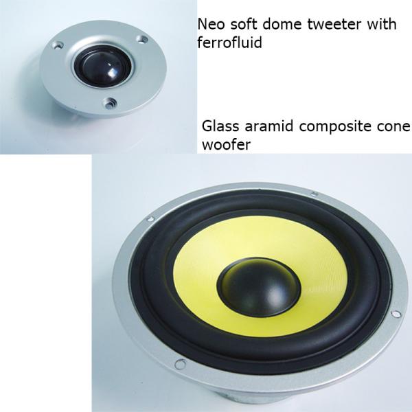 Hi Res Audio Active Monitor Speaker Powered HiFi Bookshelf Loudspeakers With Rear Port