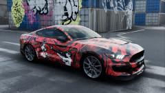 China Red Anarchy PVC Digital Printed Car Vinyl Wrap Film Double PE Liner on sale