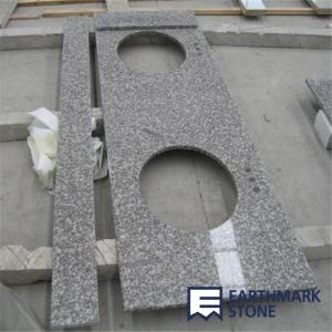 Quality G664 Misty Brown China Granite Vanity Top with Double Sink wholesale