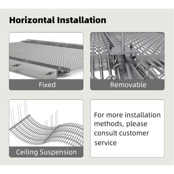 Stainless Steel Brass Metal Decorative Crimped Woven Wire Mesh For Cabinet Doors