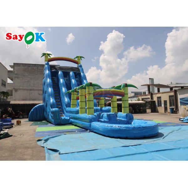 Inflatable Swimming Pool Slide Tropical Fiesta Breeze Commercial Inflatable Water Slide For Kids Adults