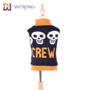Quality Acrylic Halloween Pet Clothing Customized BSCI Knit Pet Sweater wholesale