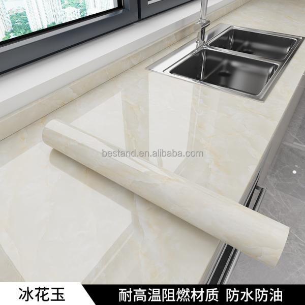 Peel Off Marble Wallpaper Heat Resistant 10m Black Marble Effect Wallpaper