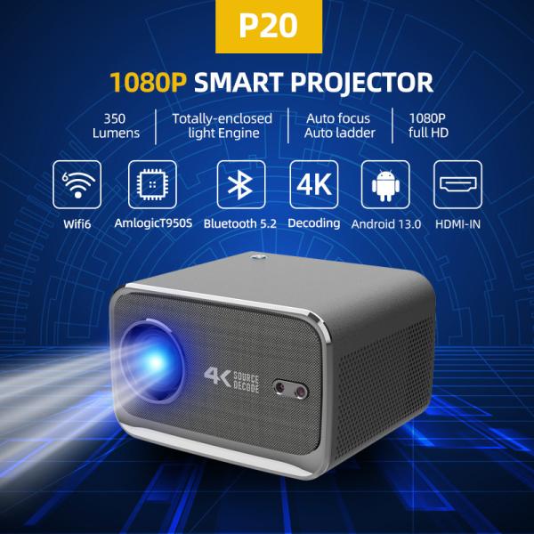 BT 5.0 Mini Portable Projector with 40-150 inch Projection Area and Airplay/MiraCast Screen Mirror