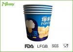 Blue Color 85oz Disposable paper popcorn cups For Cinema Watching Movie