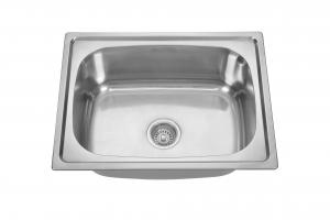 Quality Self Rimming Stainless Steel Single Bowl Sink Drop In Kitchen Depth 200MM wholesale