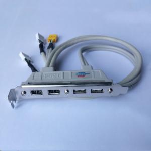 China NEW High quaility 2 USB 2.0 Ports + 2 Firewire IEEE 1394 Ports Expansion Rear Panel Bracket ,40cm length on sale