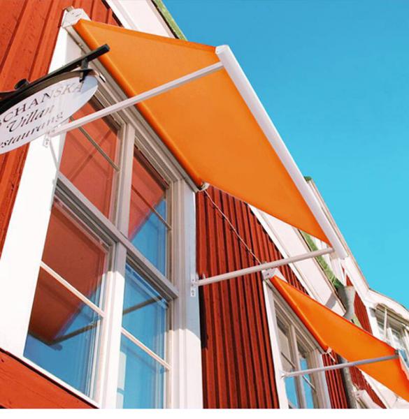 Heavy Duty Remote Control Outdoor Awnings Drop Arm Window Awning