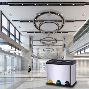 6.34 Gallon Recyclable Slim Dual Trash Can