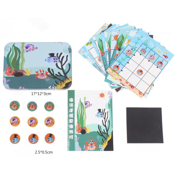 Montessori 3D Unisex Memory Match Puzzle Game Chess Toy