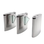 SS304 Flap Barrier Gate Biometric Recognition Construction Site Security