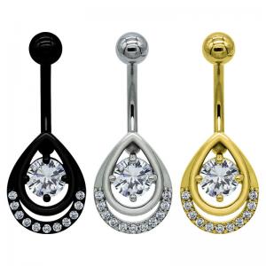 Quality Crystal Water Drop Dancing Diamond Jewelry Belly Dance Chain Piercing Ring wholesale