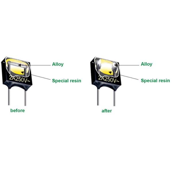 AUPO Square Thermal Fuse Links 20 Amp Fuse Link 135℃ One Shot Operation