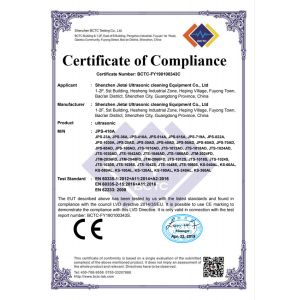 Guangdong Blue Whale Ultrasonic Equipment Co;Ltd Certifications
