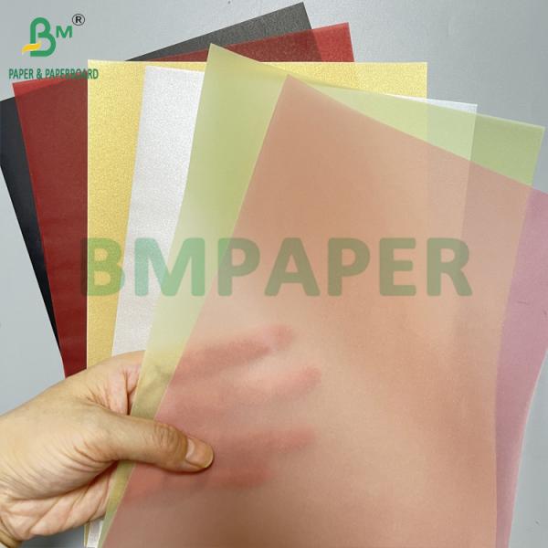 100 GSM Smooth Premium Gold Rose Semitransparent Paper Roll 889mm Width