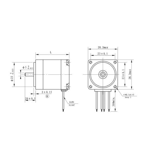 6 Wire Nema 11 Stepper Motor With Gearbox 28mm Reduction 1 144