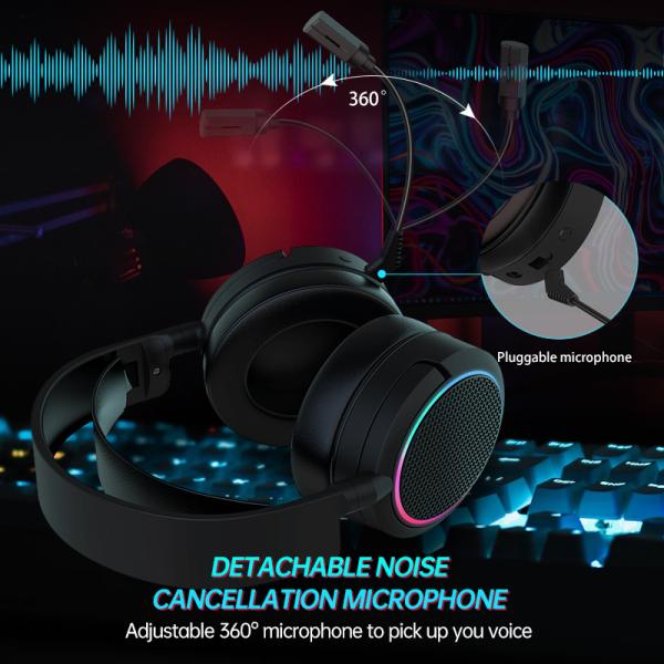 Custom Logo 7.1 Surround Sound Wireless Gaming Headphones 2.4ghz For PS4 Xbox One