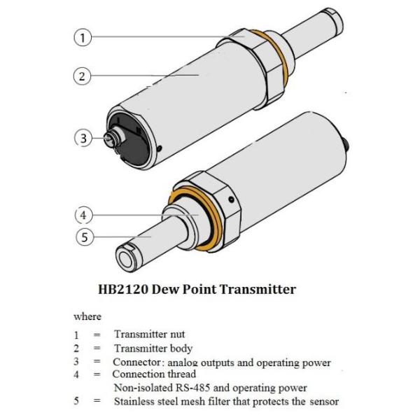 Fast Response Dew Point Transmitter Stainless Steel By Three Wire Structure